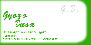 gyozo dusa business card